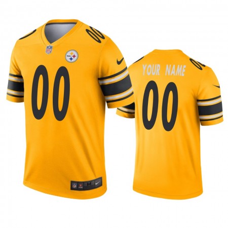 Maillot Homme Pittsburgh Steelers Personnalisé Gold Inverted Legend